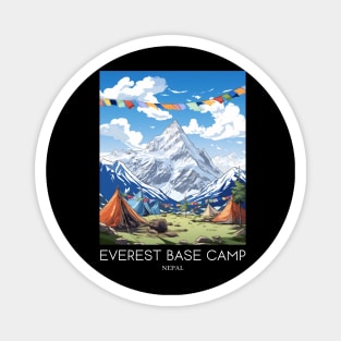 A Pop Art Travel Print of Mount Everest - Nepal Magnet